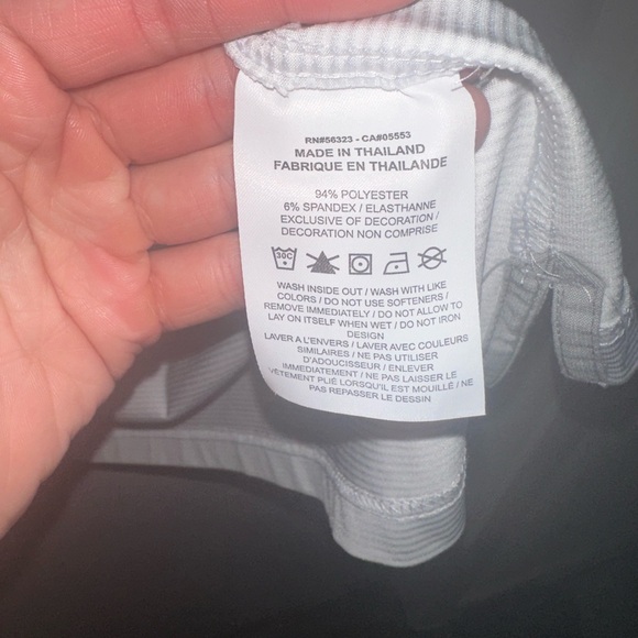 Nike Men Large Dri Fit White/light Grey Stripped Polo (Poly/Spandex) - Picture 5 of 6